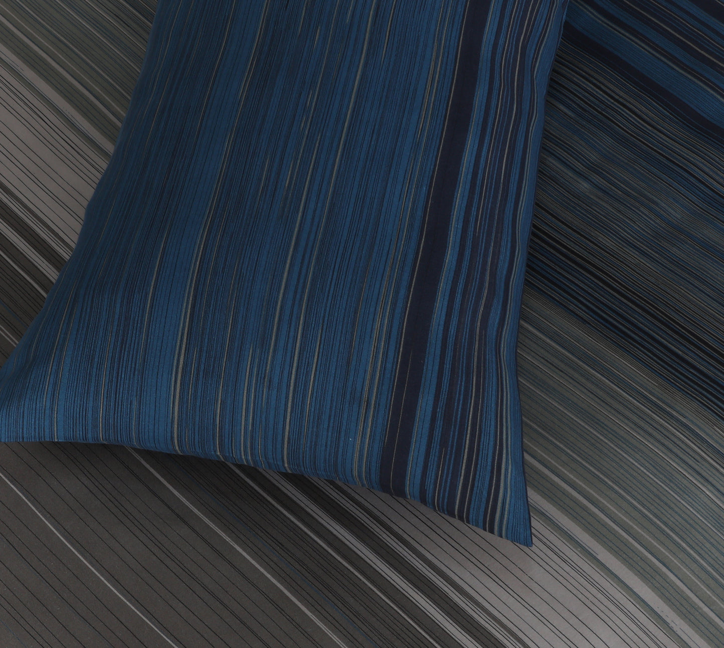 Check Pillowcases-Standard size | Blue Stripes