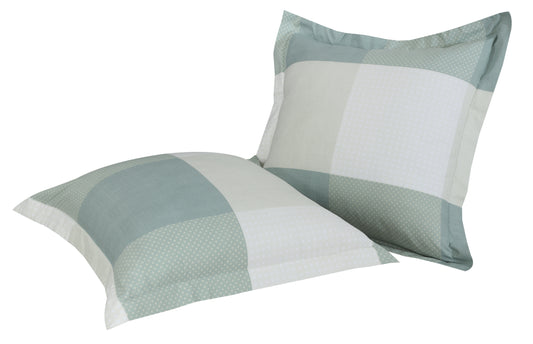 Check Europeon Pillowcases | Pastel Green