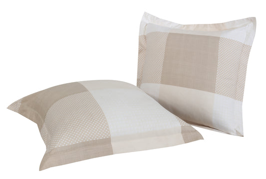 Check Europeon Pillowcases | Buffed Beige