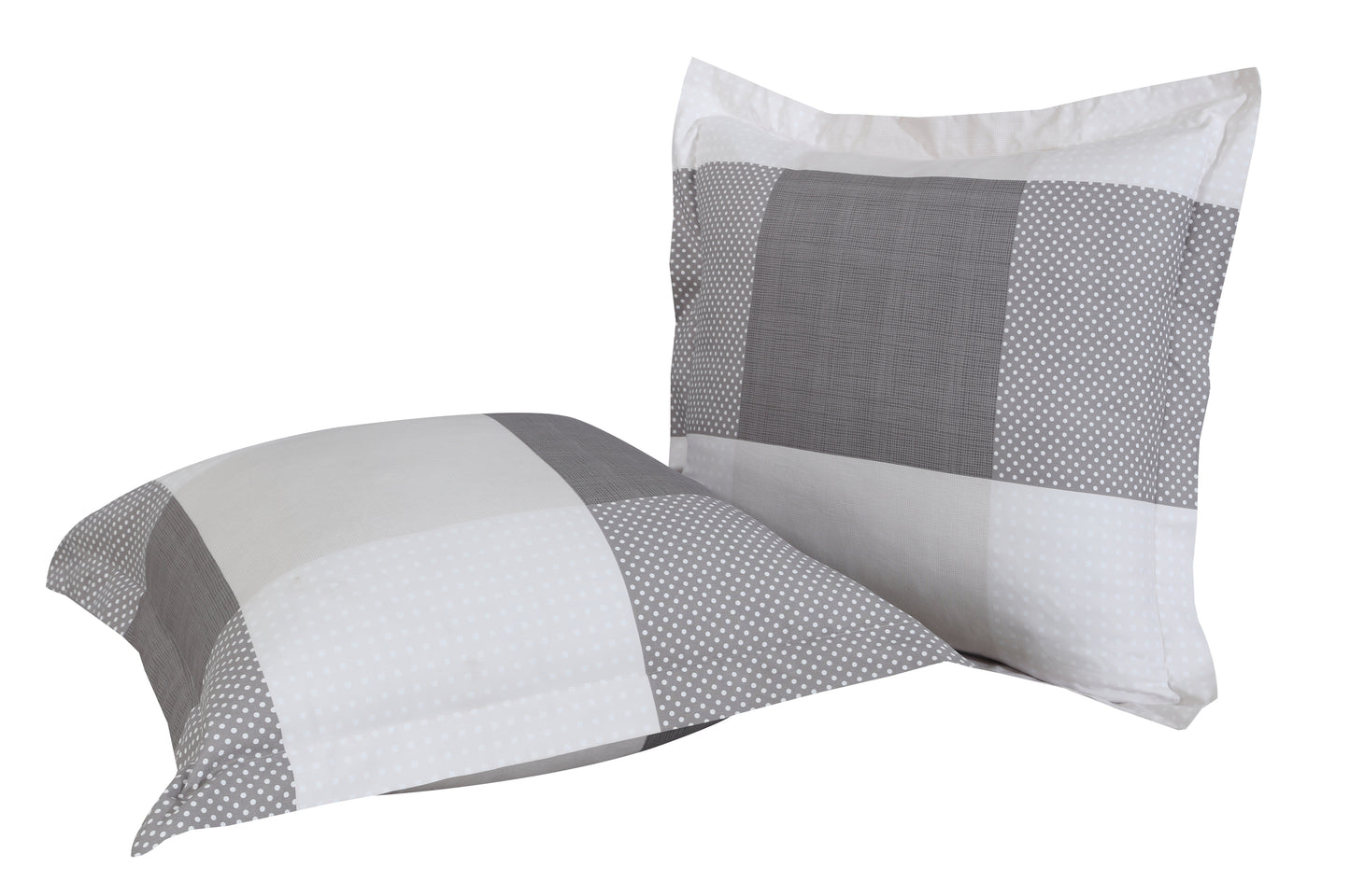 Check Europeon Pillowcases | Ash Grey