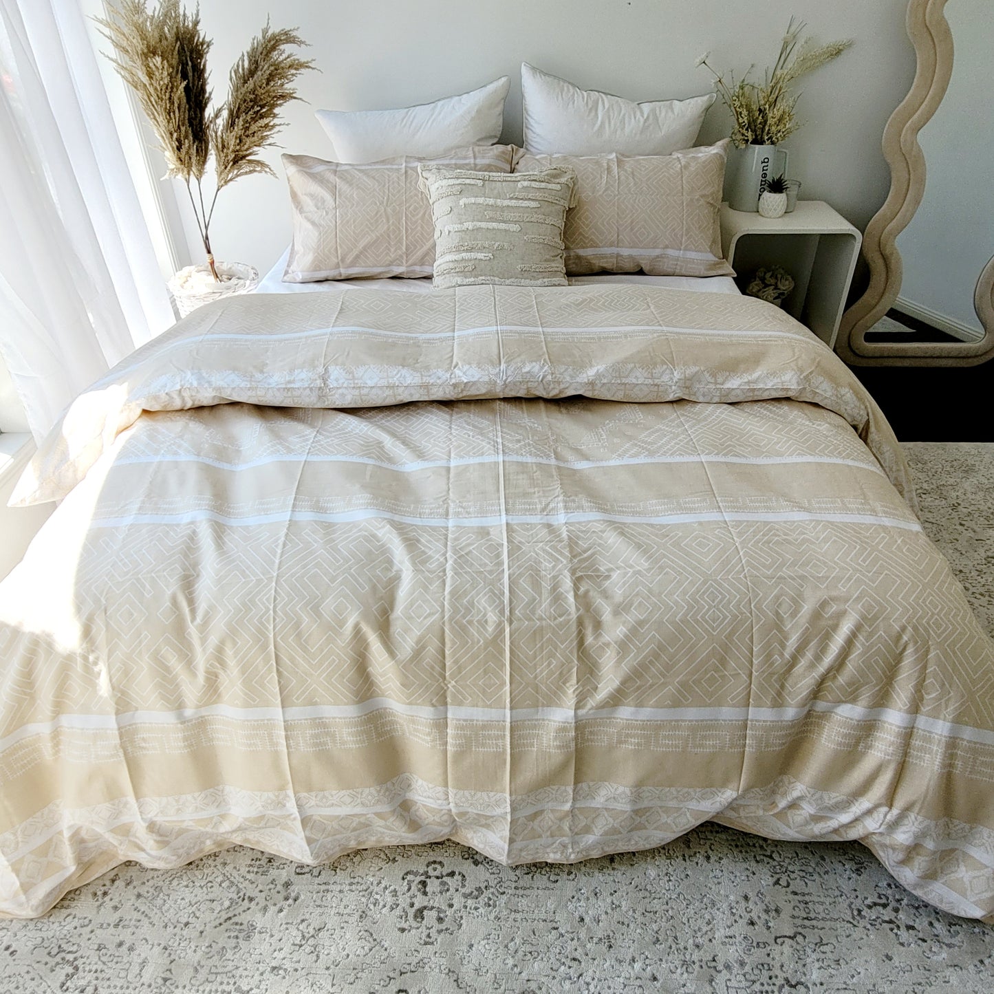 Hampton Beige-Lightweight Warmth with a Polished Look | Pure Cotton