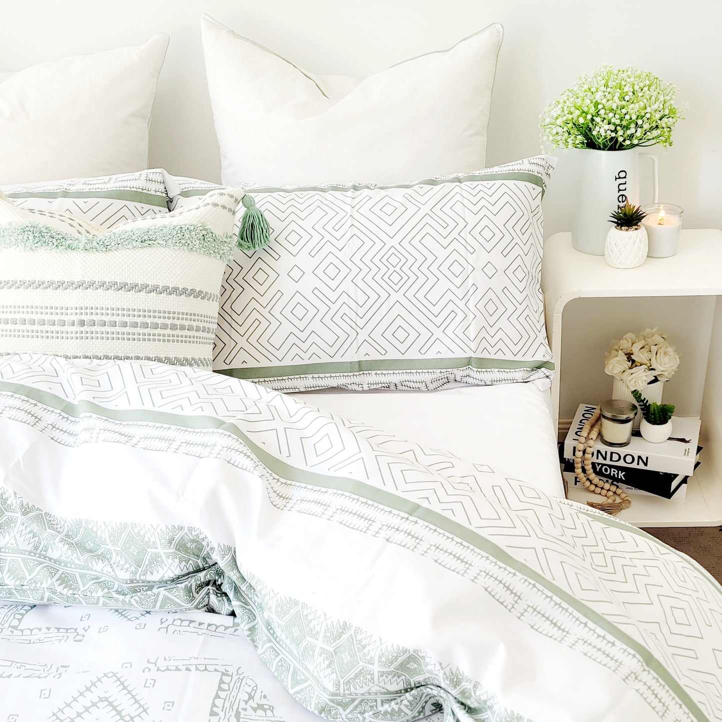 Hampton Sage-Lightweight Warmth with a Polished Look | Pure Cotton