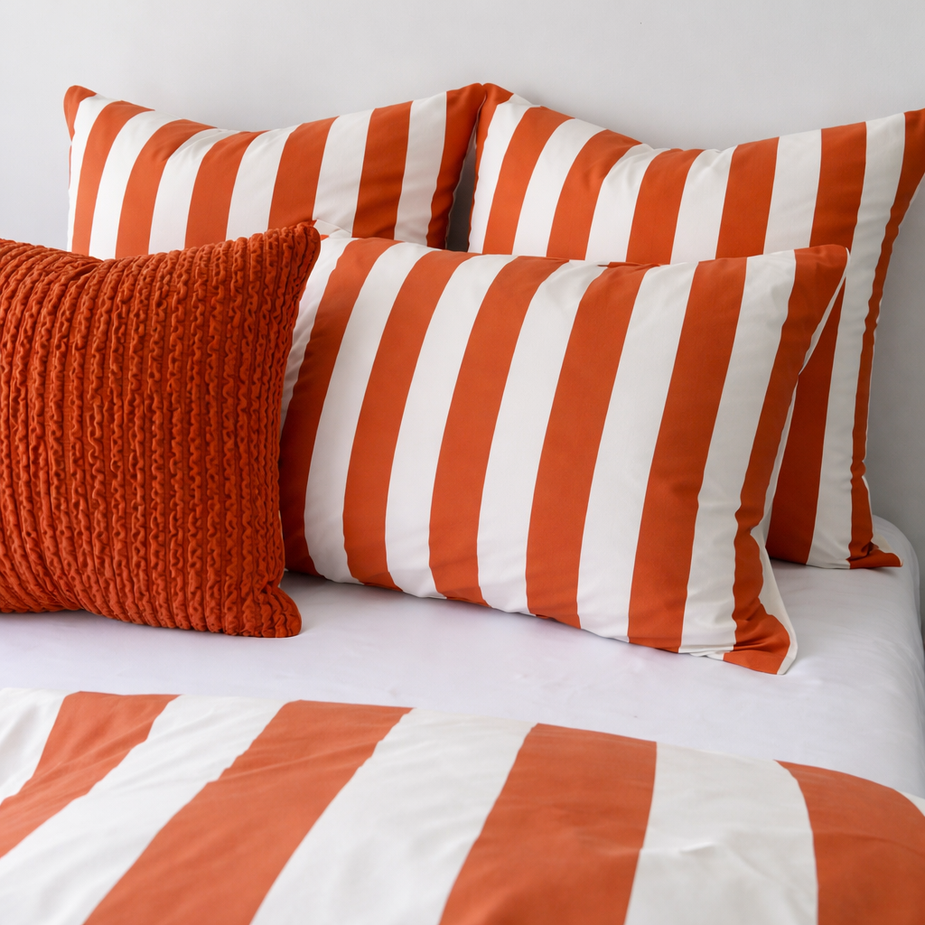 RUST STRIX European Pillowcase Pair