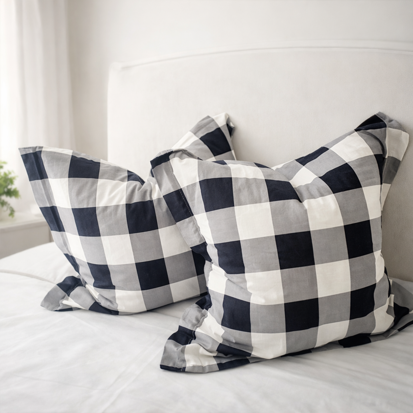 Black Grid Quilt Cover Set|Smooth Touch Fabric with Breathable Comfort