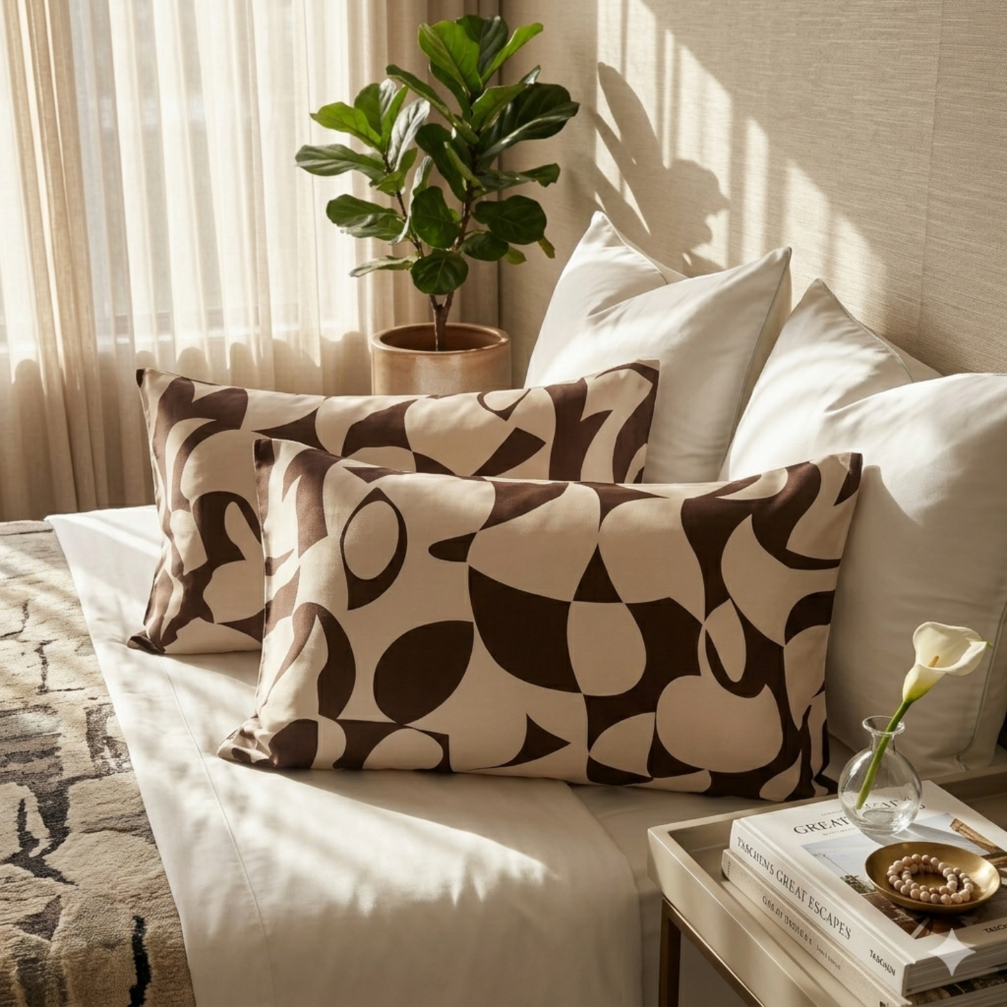 Scandi Taupe Pure Cotton Quilt Cover Set