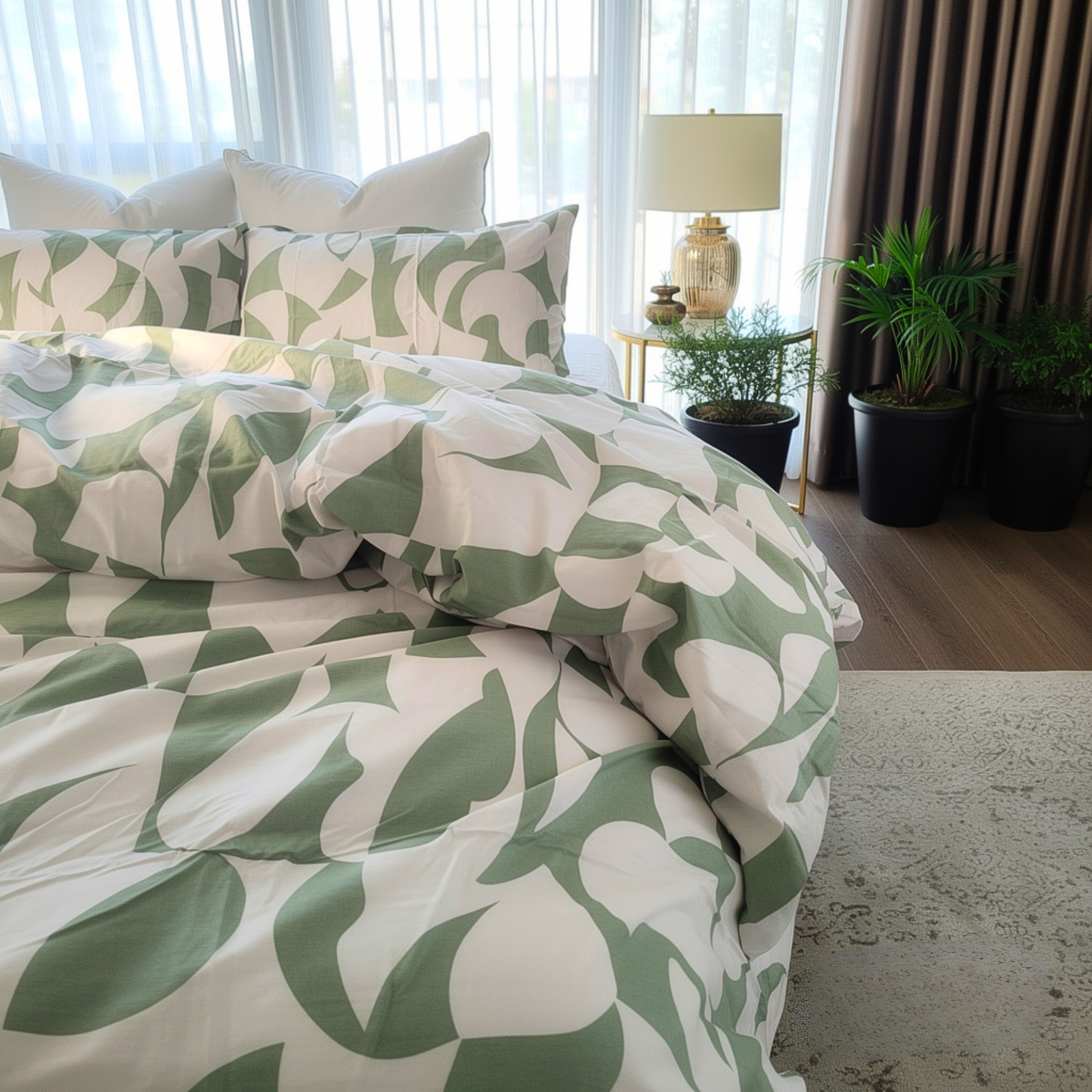 Scandi Sage Pure Cotton Quilt Cover Set | Scandinavian Style