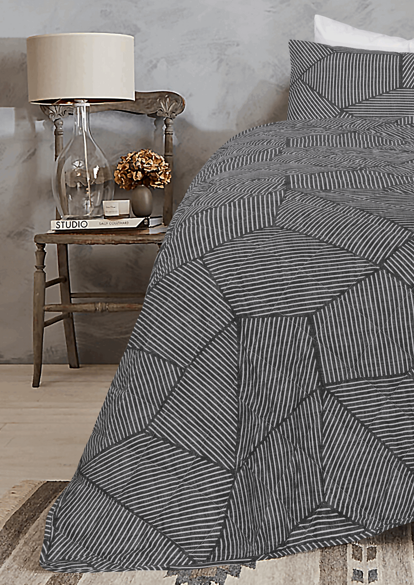 Bedspread | Ariana Carbon Cotton Quilt
