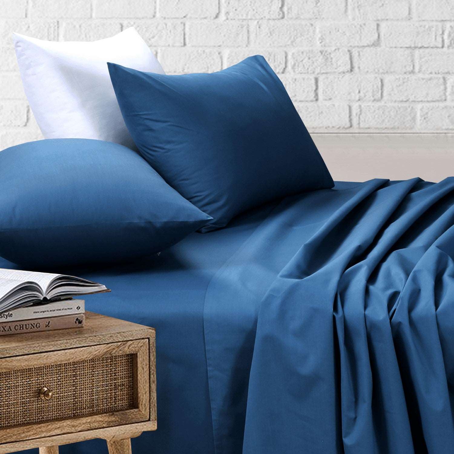 Sheet Set | Blue Bed Sheet with Pillow Covers