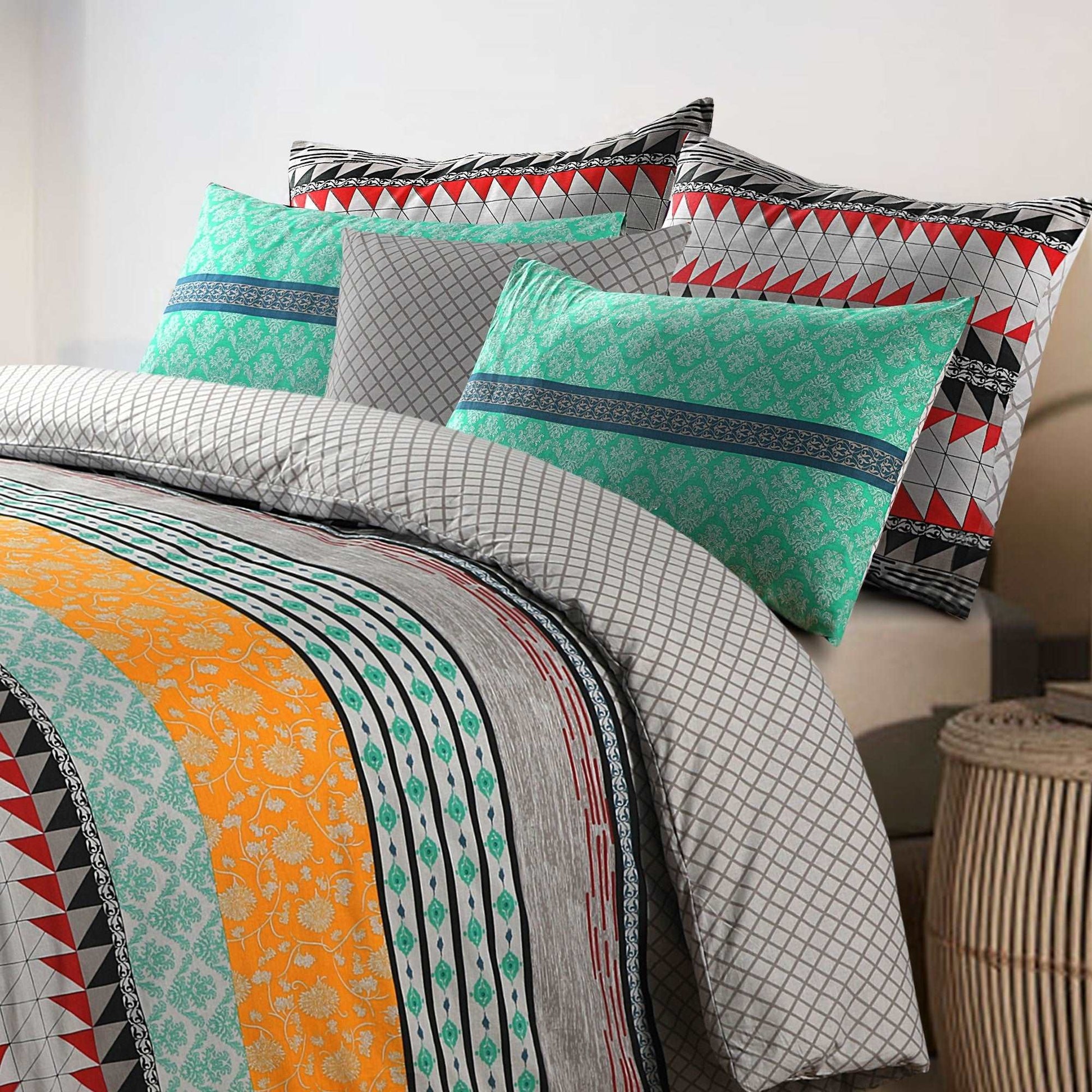 100 % Cotton Reversible Quilt Cover | Elegance