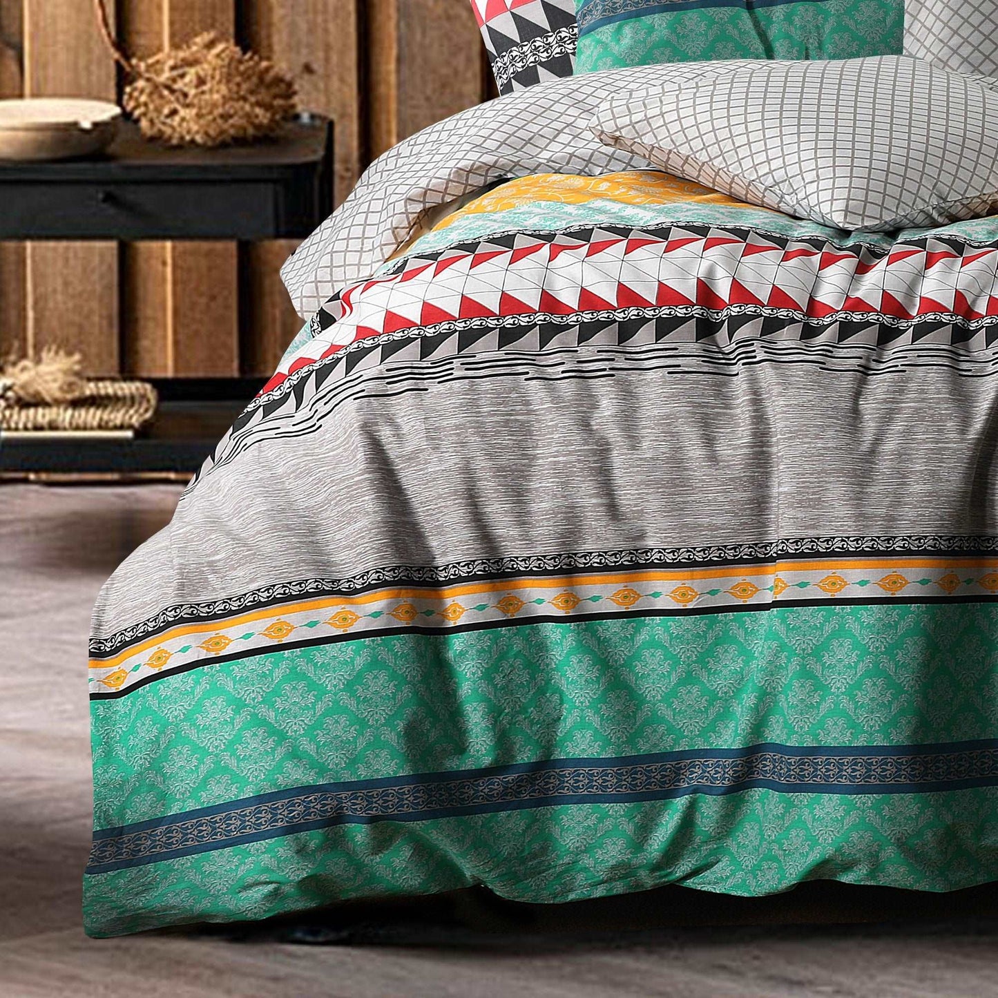 100 % Cotton Reversible Quilt Cover | Elegance