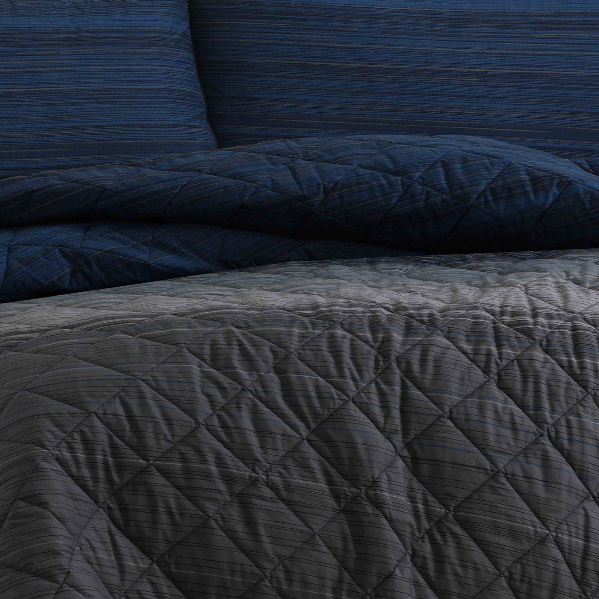 Coverlets | Grey Black Stripes