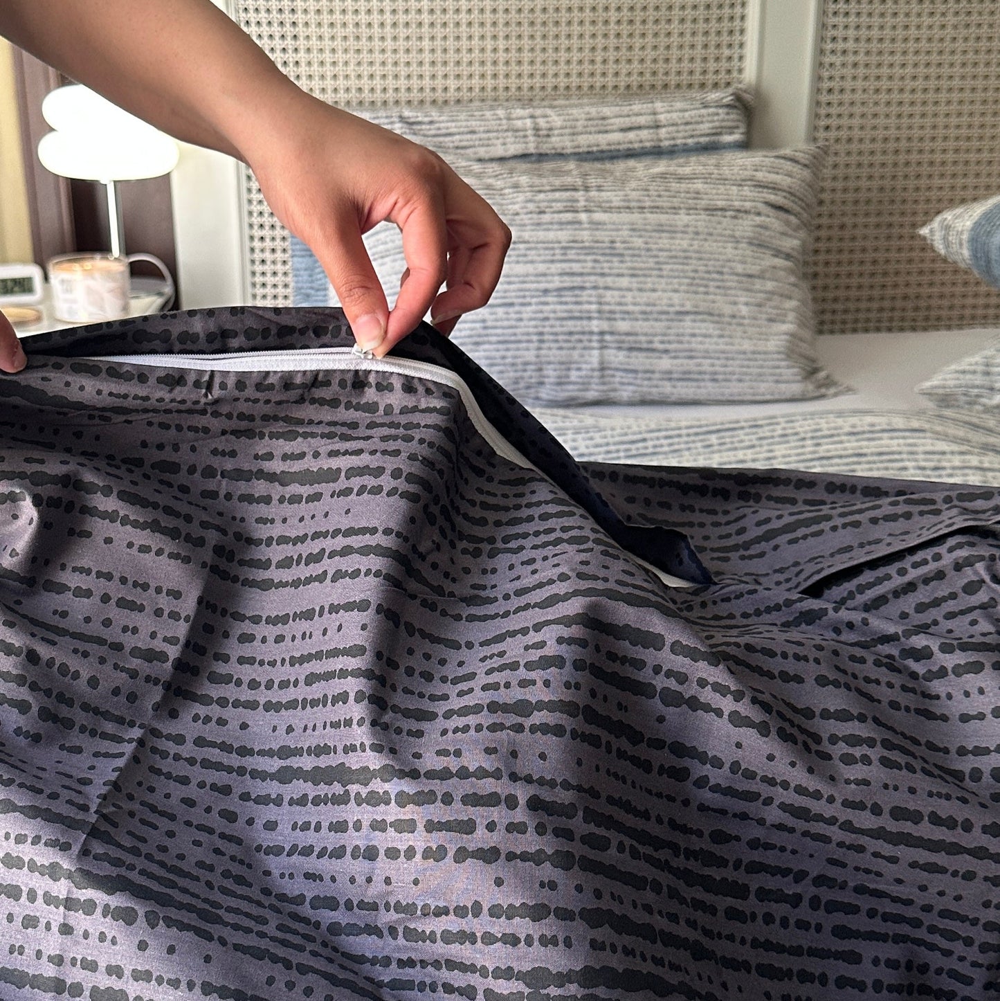 Parma Cotton Duvet Cover Set- Fade-Resistant, Hypoallergenic Bedding