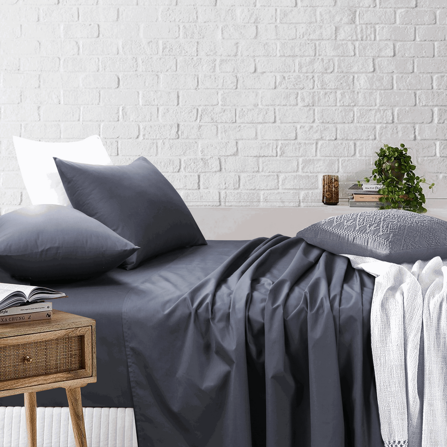 Sheet Set | Carbon Bed Sheet with Pillow Covers