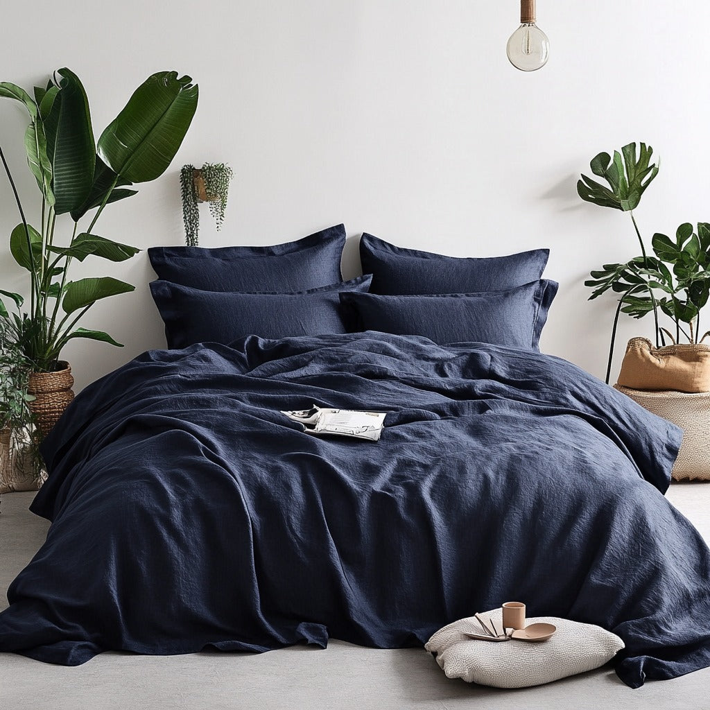 Classic Balance Plain Quilt Cover Set -Cotton Rich Fabric | Aegean blue
