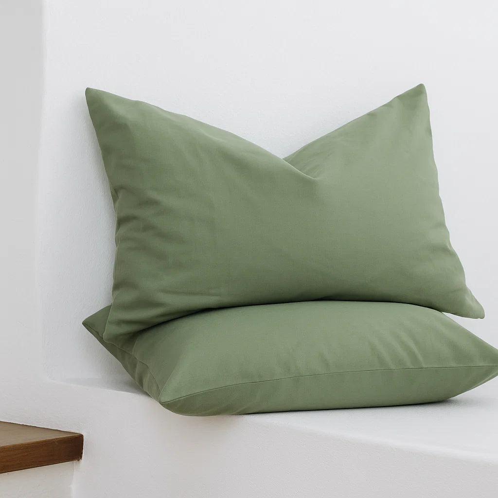 Light Sage Pillowcases-Standard size | 100% Cotton