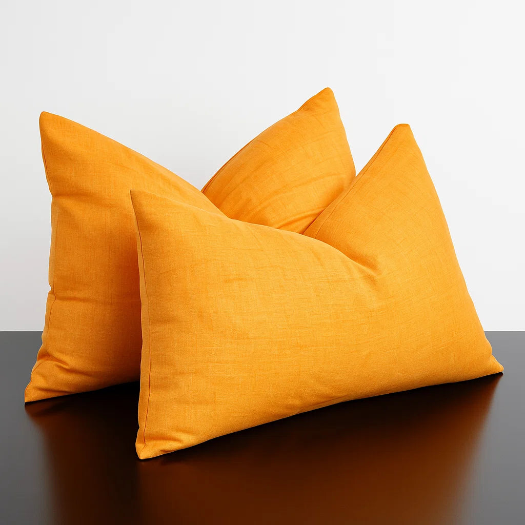 Yellow Textured Print Pillowcases-Standard size | 100% Cotton