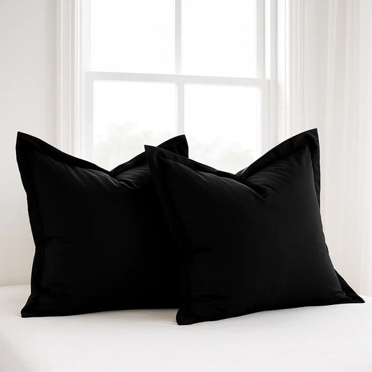 Black Europeon Pillowcase | 65x65cm