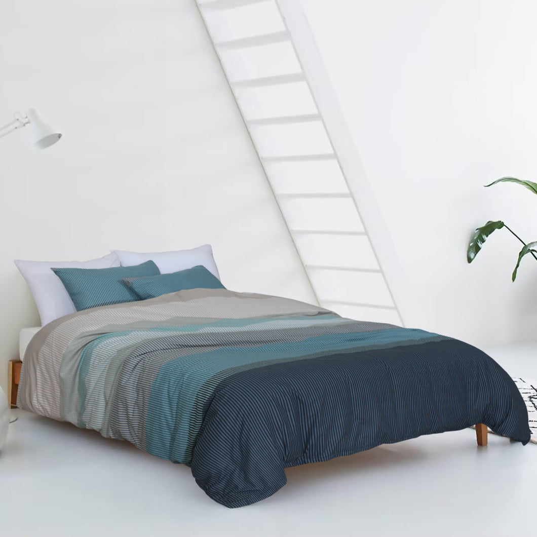 Casa 100% Cotton Quilt Cover – Soft Stripes, Serene Sleep