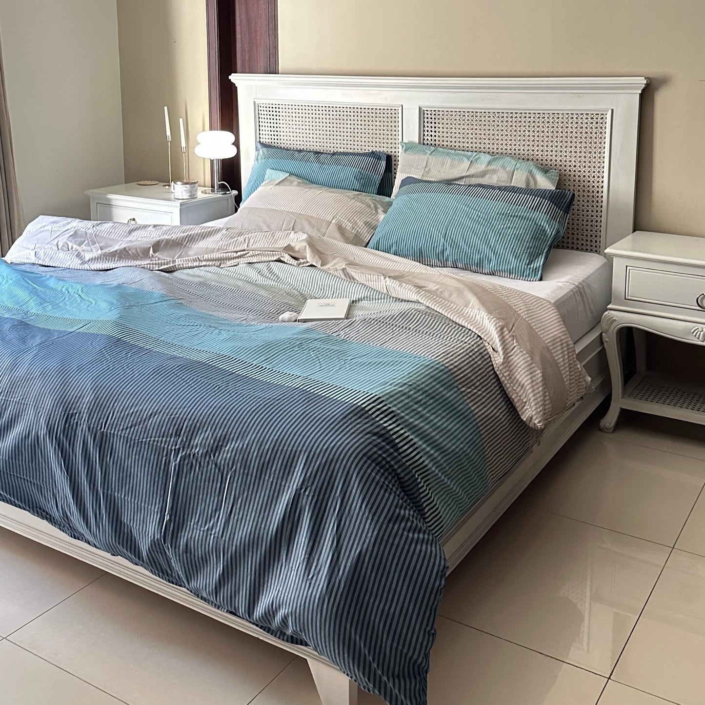 Casa 100% Cotton Quilt Cover – Soft Stripes, Serene Sleep