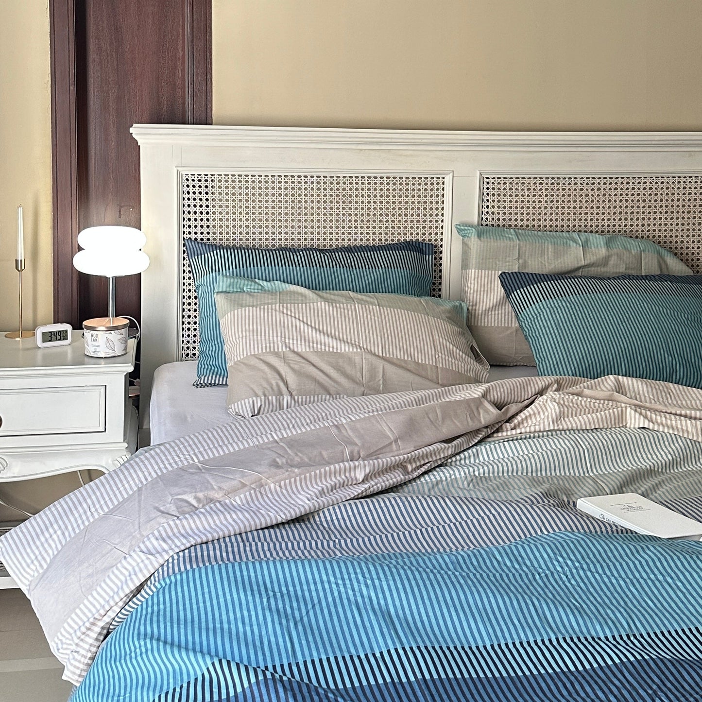 Casa 100% Cotton Quilt Cover – Soft Stripes, Serene Sleep