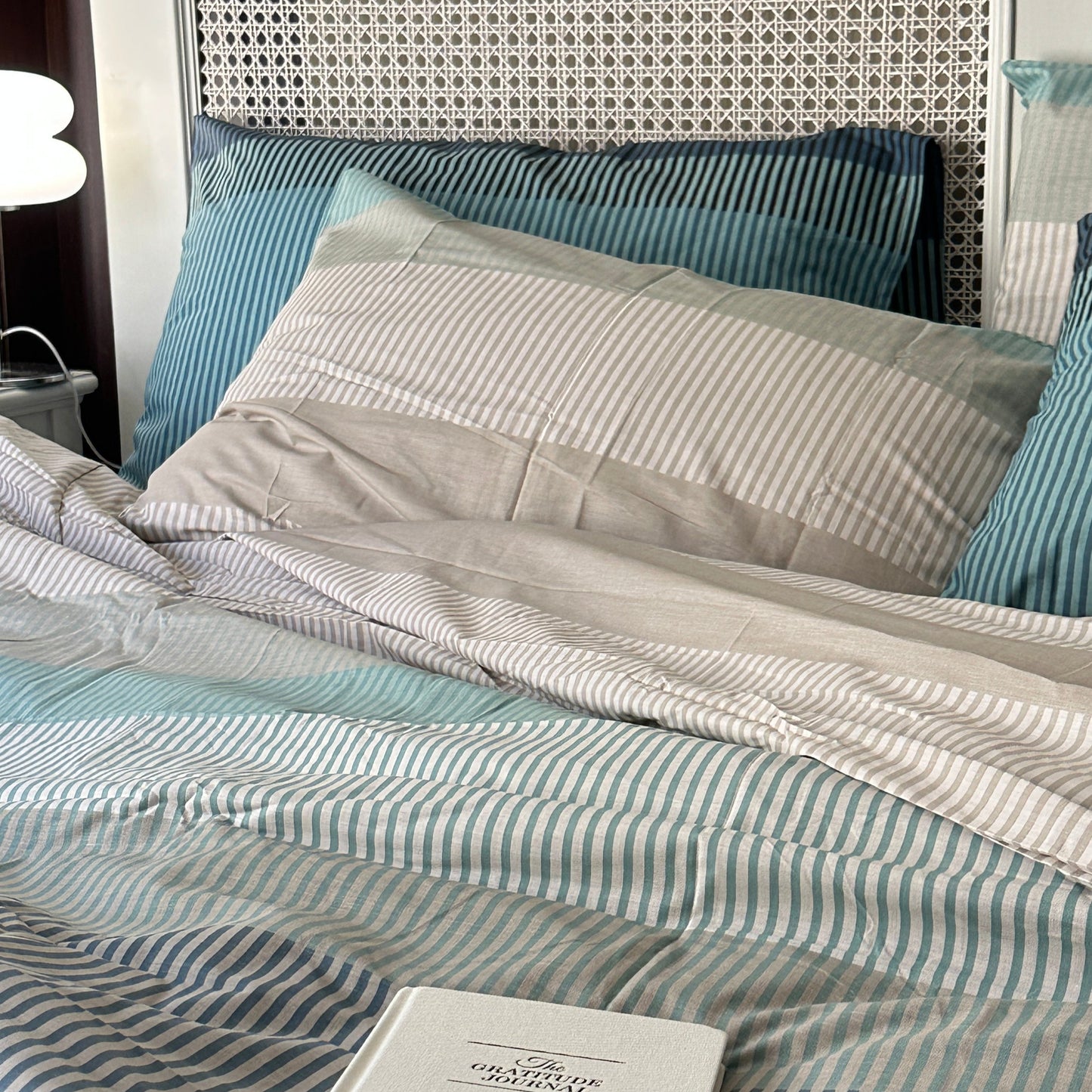 Casa 100% Cotton Quilt Cover – Soft Stripes, Serene Sleep
