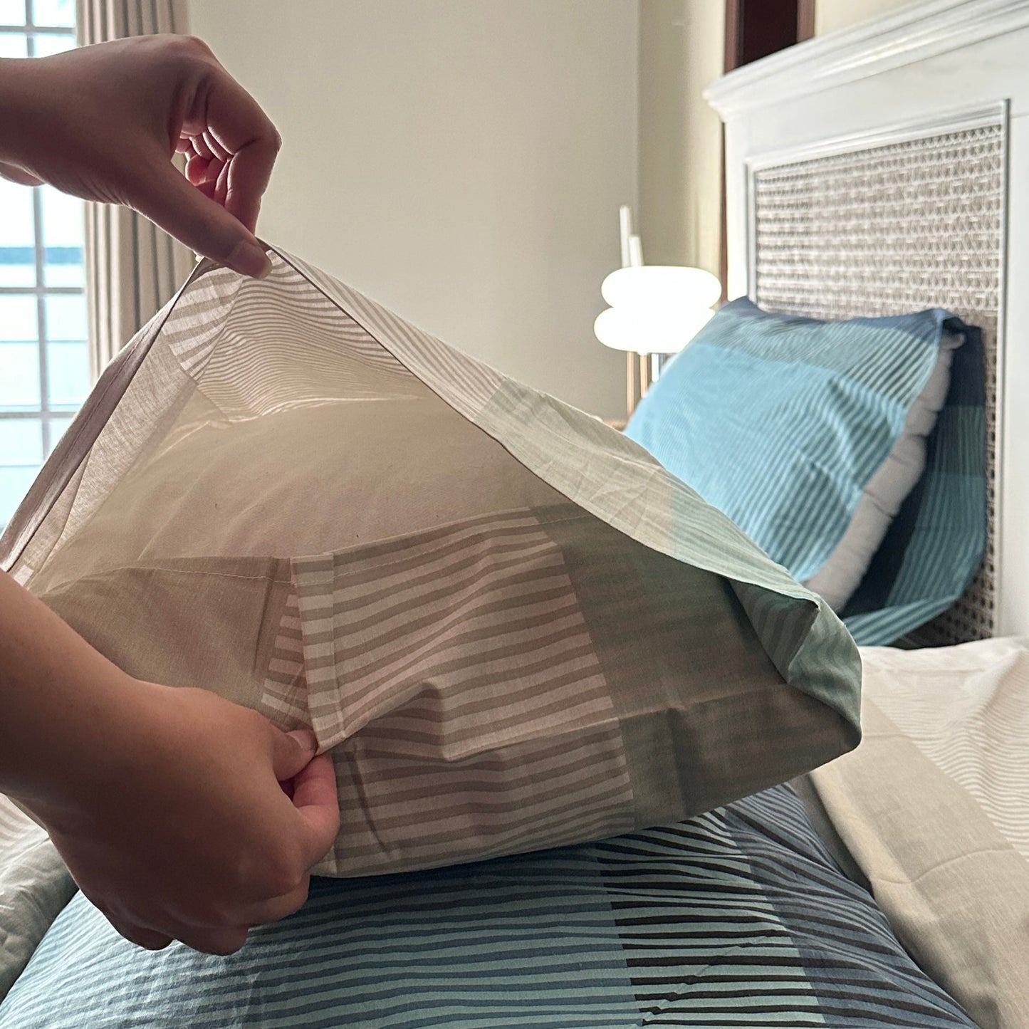 Casa 100% Cotton Quilt Cover – Soft Stripes, Serene Sleep