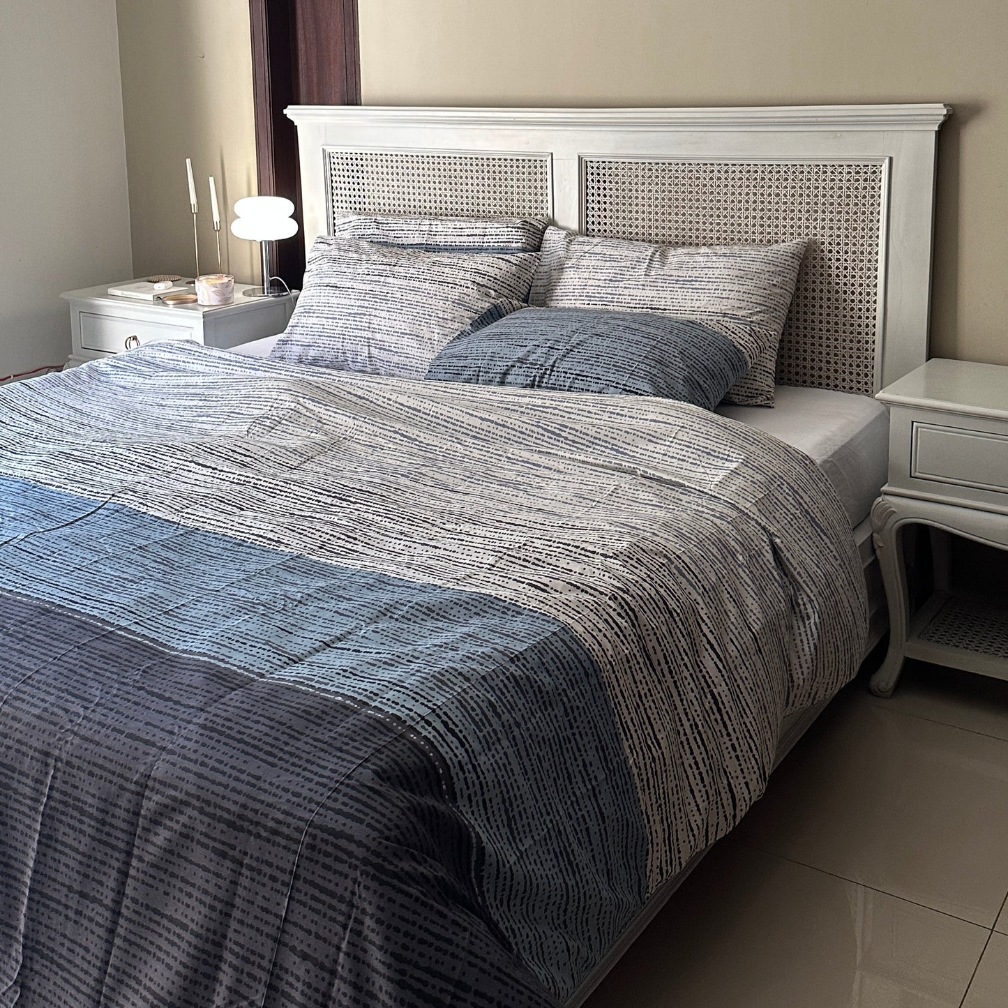 Parma Cotton Duvet Cover Set- Fade-Resistant, Hypoallergenic Bedding