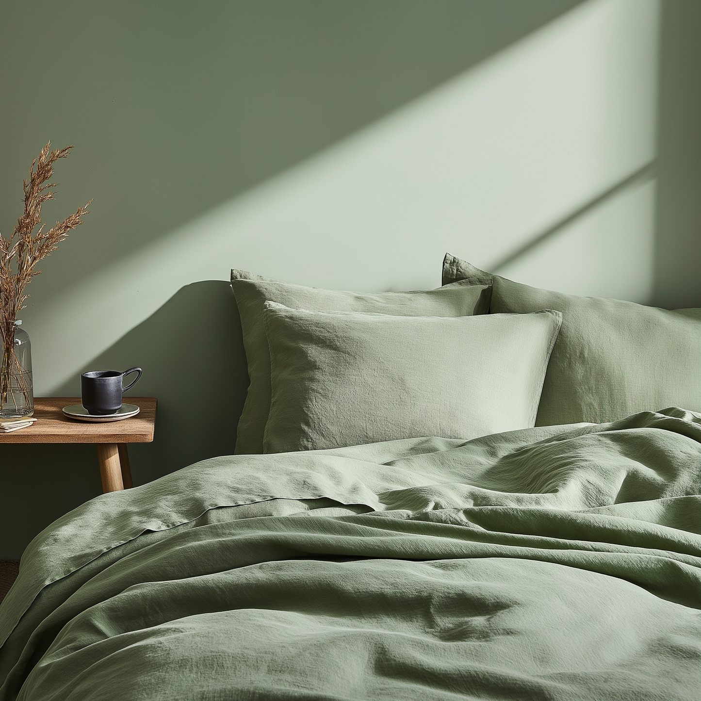 Light Sage Quilt Cover Set -Ultra-Soft Bed Linen