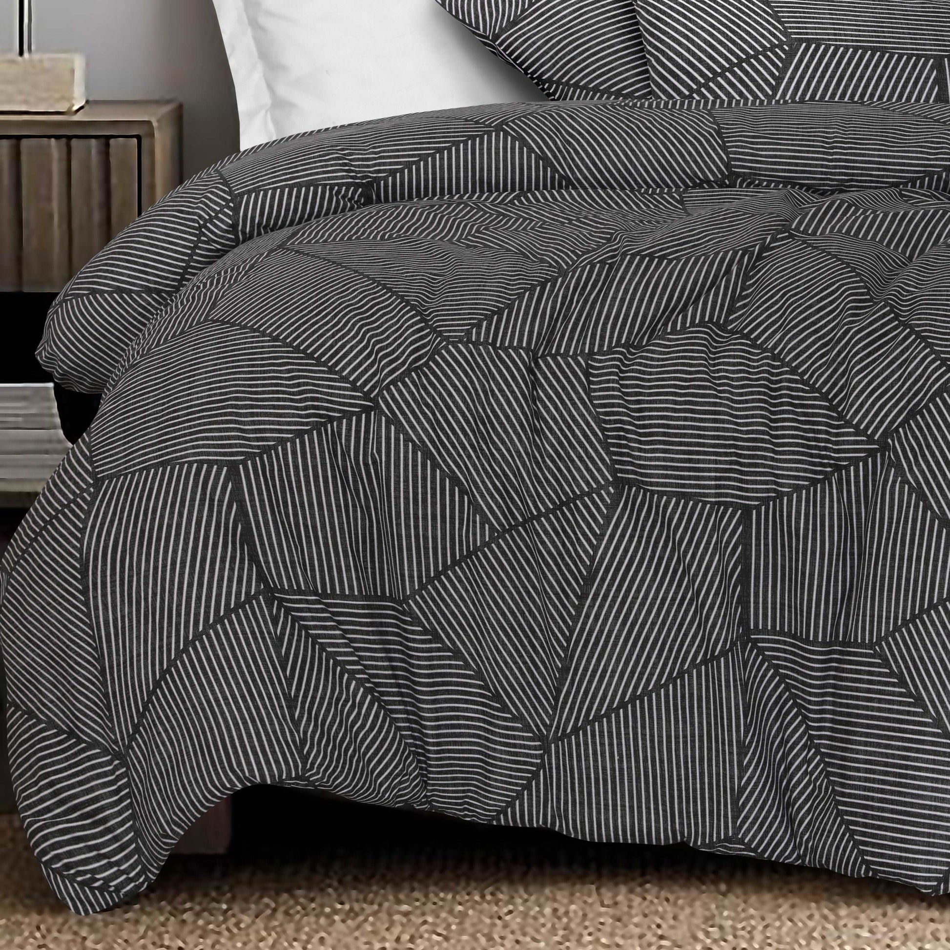 Ariana Carbon Pure Cotton Quilt Cover Set