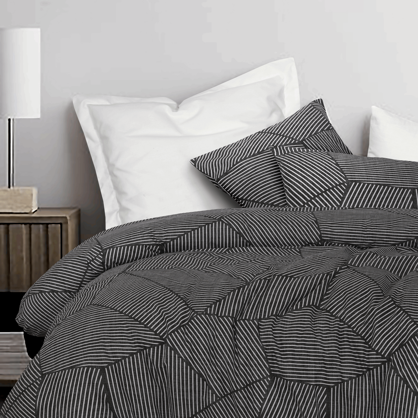Ariana Carbon Pure Cotton Quilt Cover Set