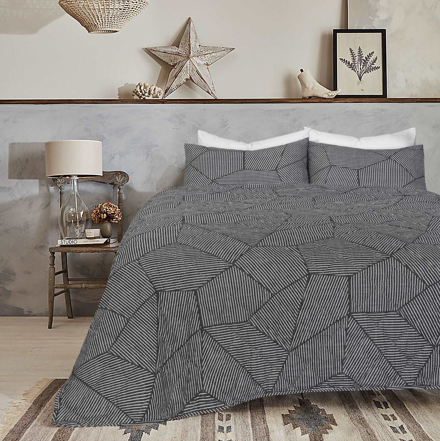 Bedspread | Ariana Carbon Cotton Quilt