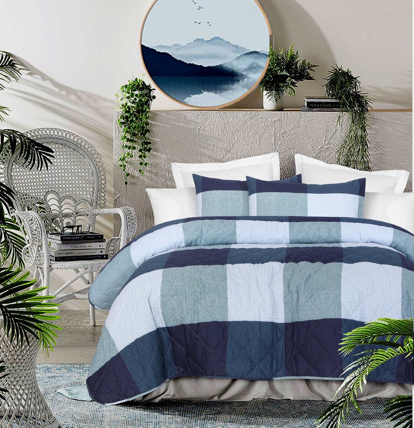 Cotton Blanket | Blue Box Bedspread