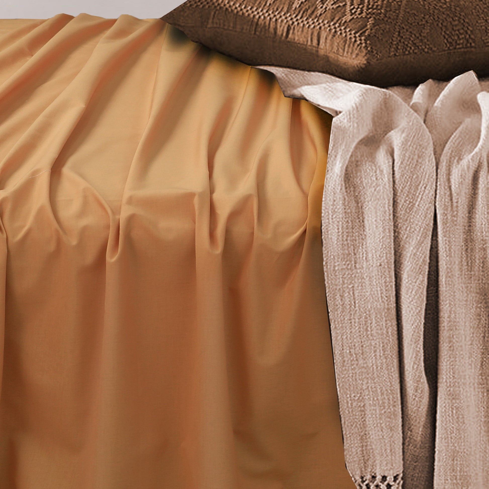 Sheet Set With Pillow Covers | Royale Cotton Bed Sheet Latte