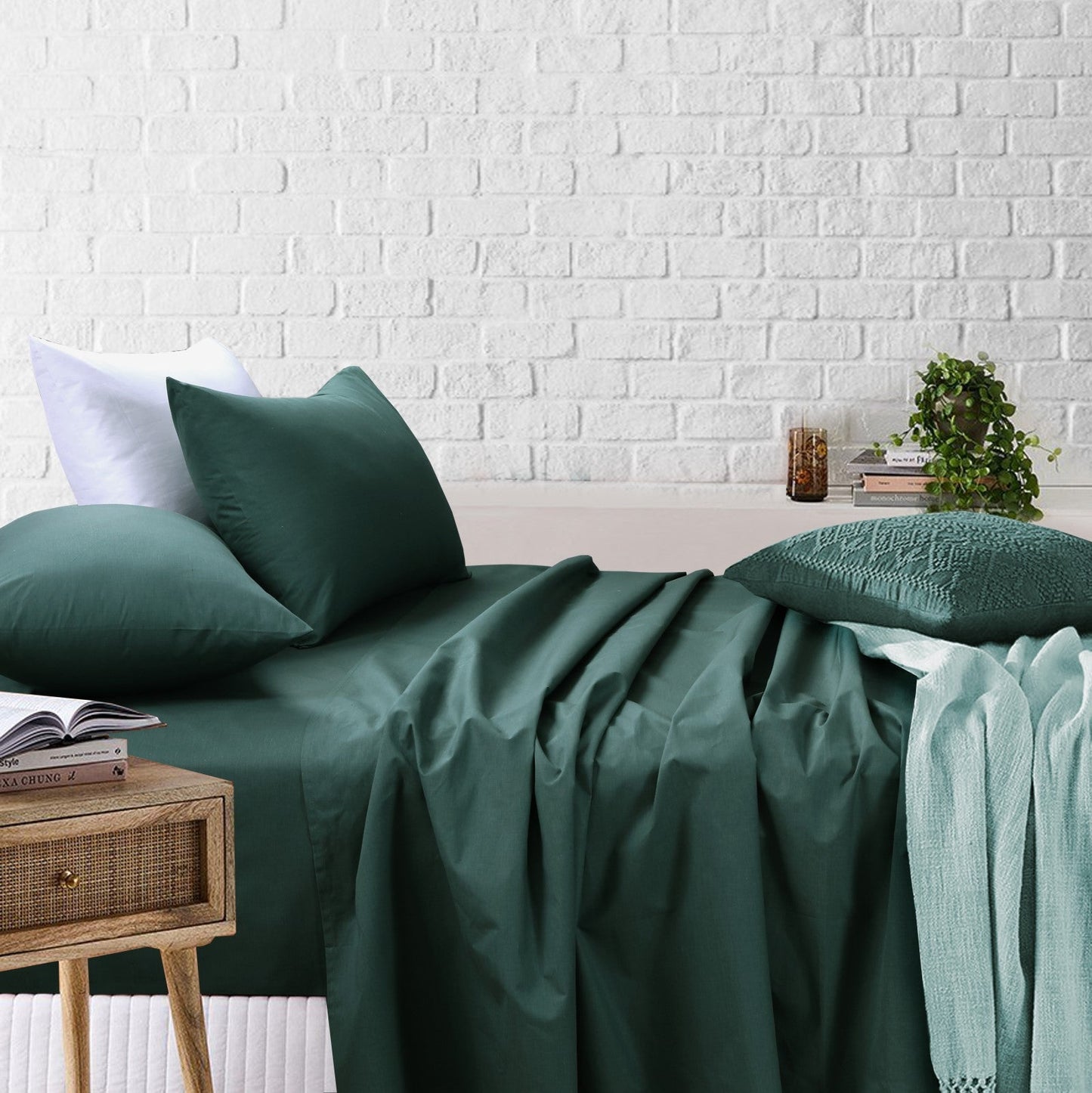 Sheet Set | Sage Bed Sheet with Pillow Covers