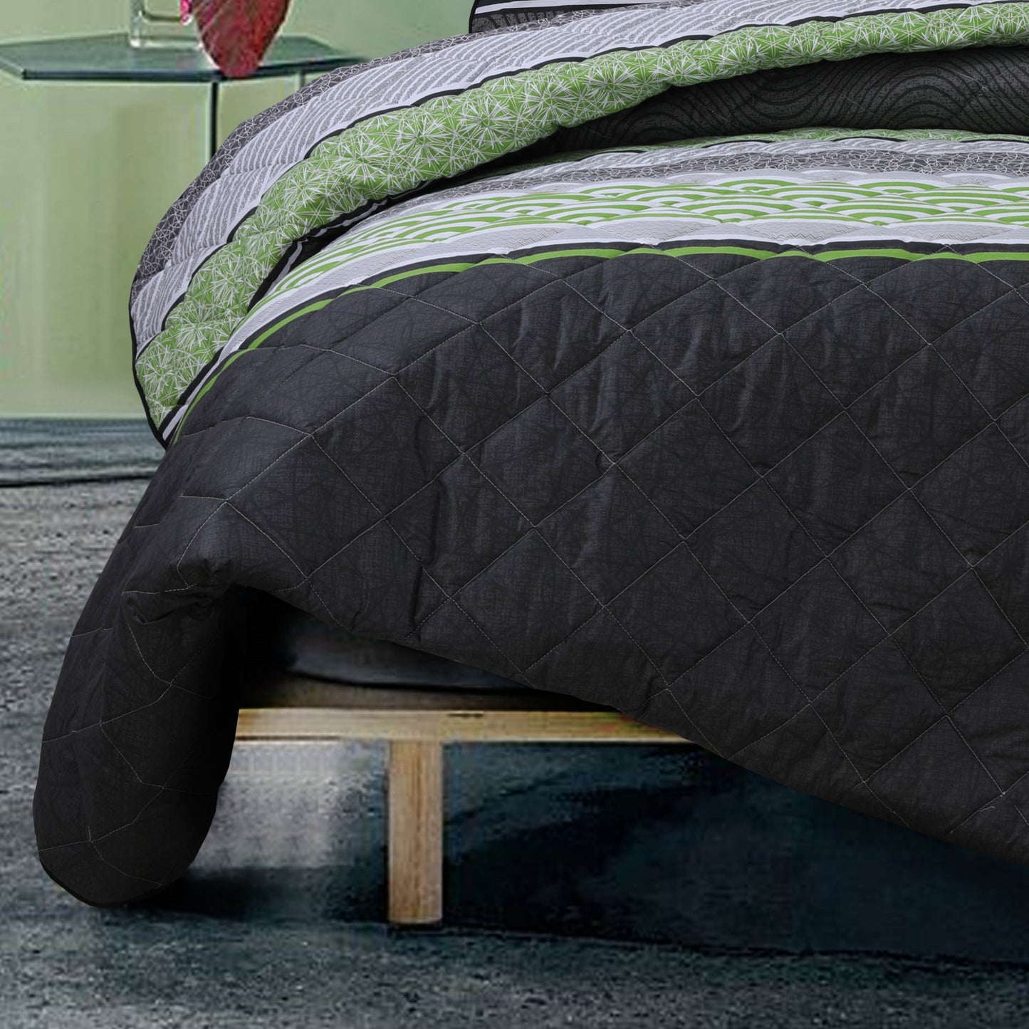 Topaz Green Cotton Blanket