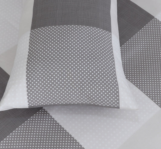 Check Pillowcases-Standard size | Ash Grey