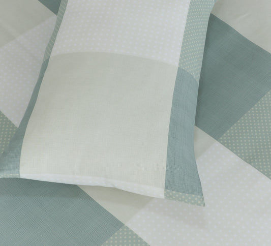 Check Pillowcases-Standard size | Pastel Green