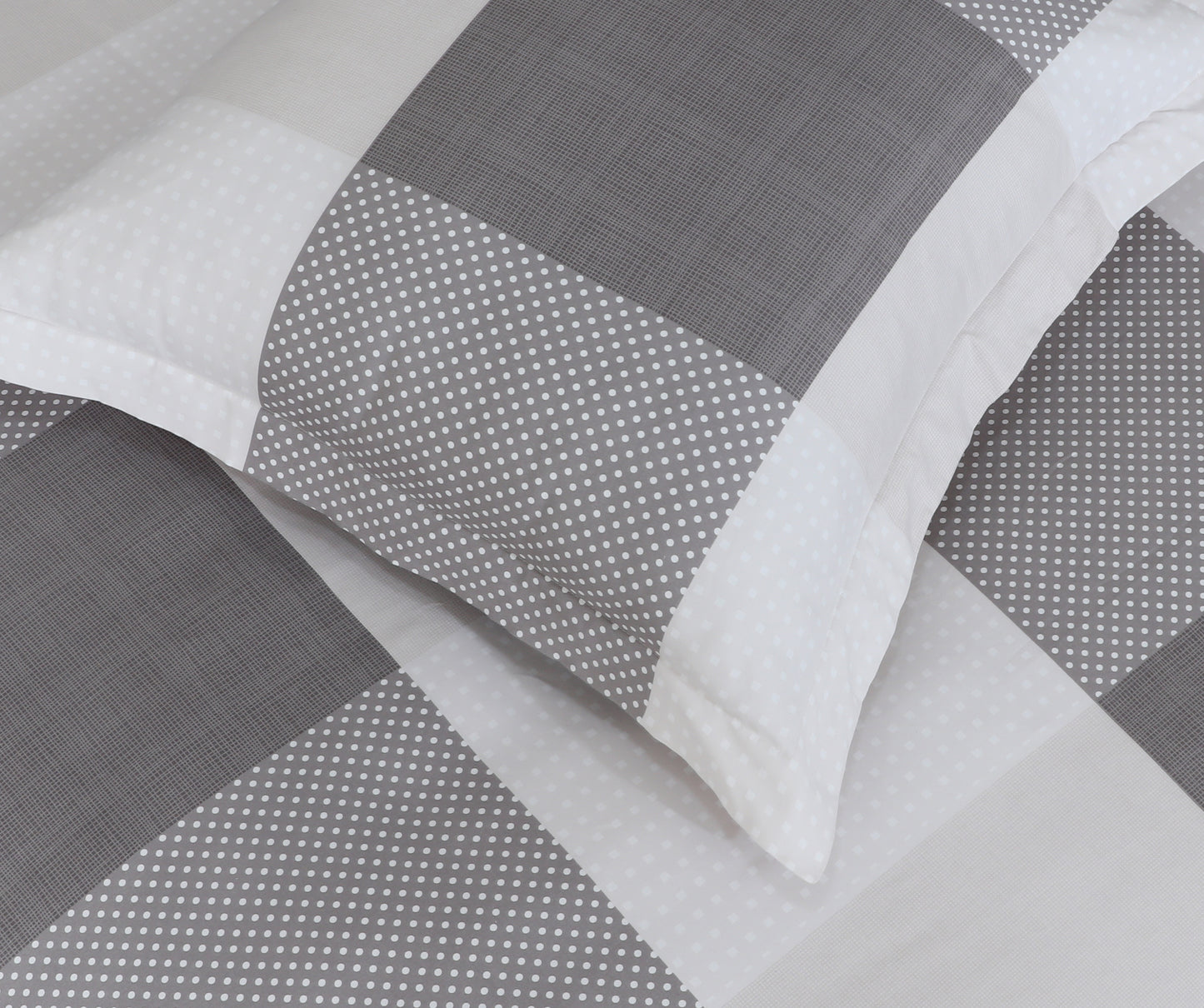 Check Europeon Pillowcases | Ash Grey