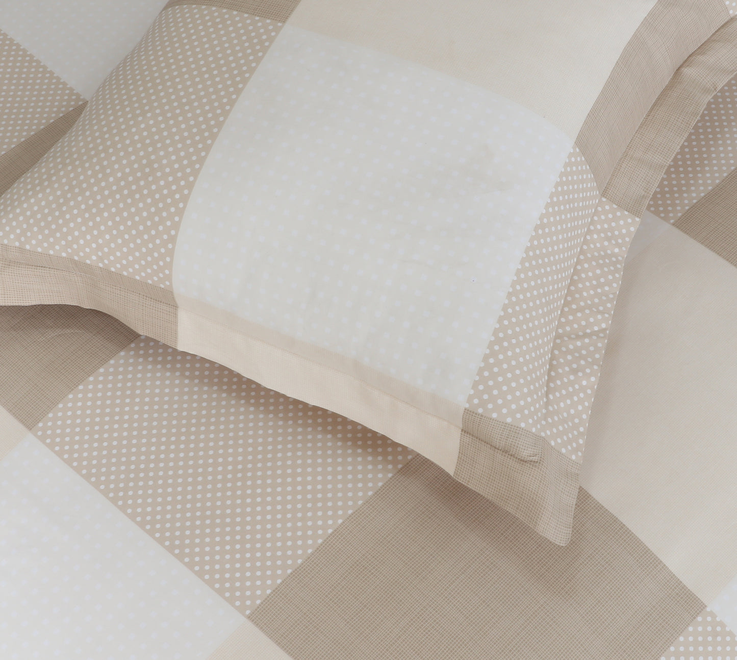 Check Europeon Pillowcases | Buffed Beige