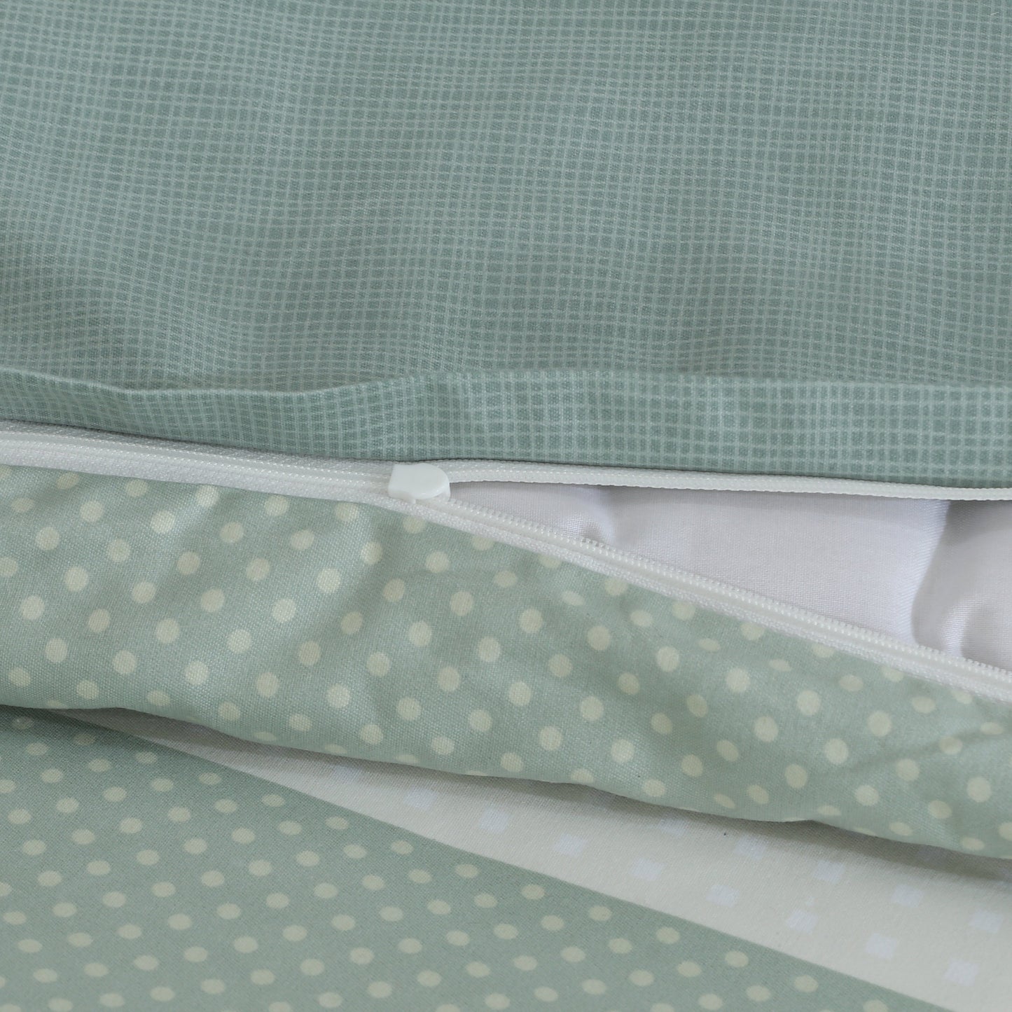 Check Quilt Cover Set-Pastel Green | Classic Hotel Luxury