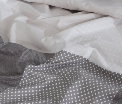 Check Europeon Pillowcases | Ash Grey