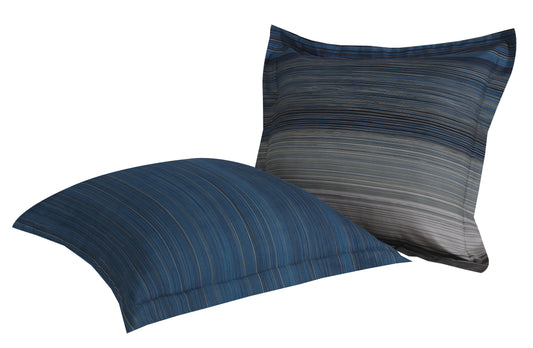 Check Europeon Pillowcases | Blue Stripes