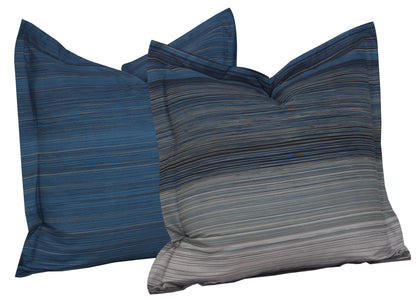 Check Europeon Pillowcases | Blue Stripes