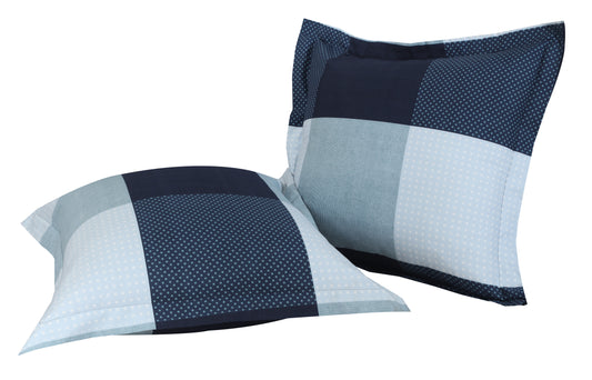 Check Europeon Pillowcases | Classic Blue