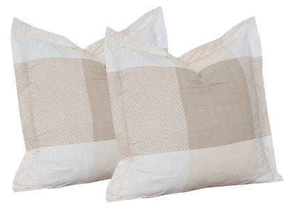 Check Europeon Pillowcases | Buffed Beige