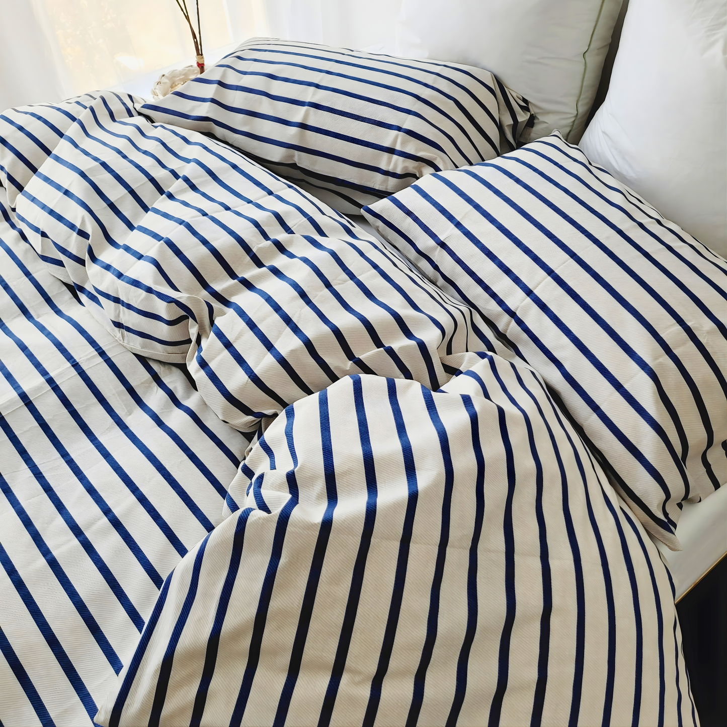 Ava Quilt Cover Set-Moisture-Wicking Fabric in Pure Cotton Percale
