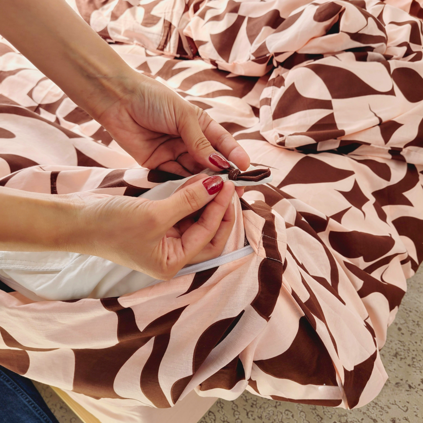 Scandi Rosewood Cotton Quilt Cover Set |Australian Home Décor