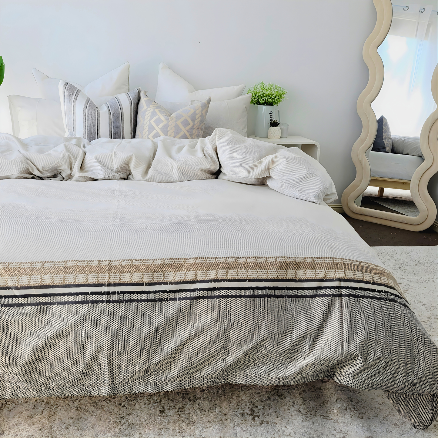 Aria Quilt Cover Set – Soft with Fade-Resistant Colors -Pure Cotton Percale