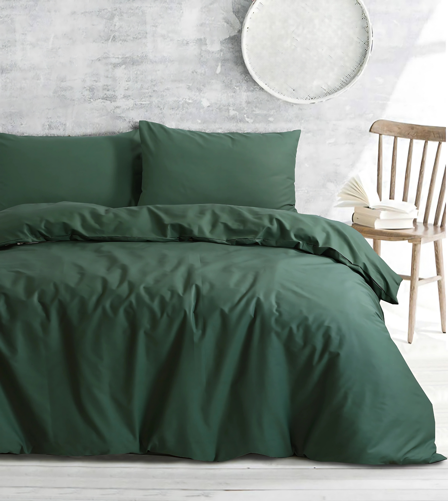 Royal Cotton Quilt Cover Set with European Pillow Covers | Sage Green