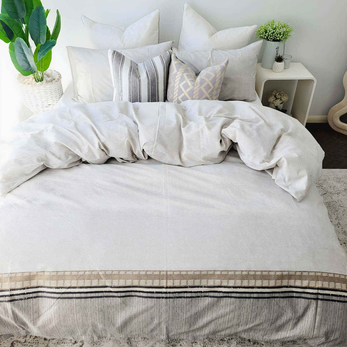 Aria Quilt Cover Set – Soft with Fade-Resistant Colors -Pure Cotton Percale